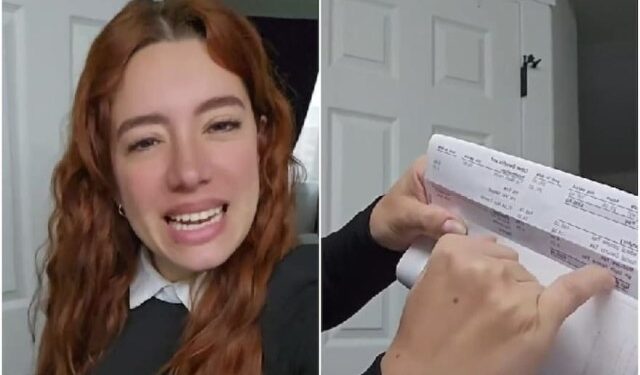 Latina mostró el cheque que recibió en su primer trabajo en EEUU y se llevó una dolorosa decepción (VIDEO)