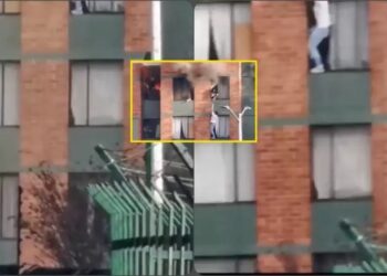 Héroe sin capa: salvó a su vecina mientras se incendiaba su apartamento (VIDEO)