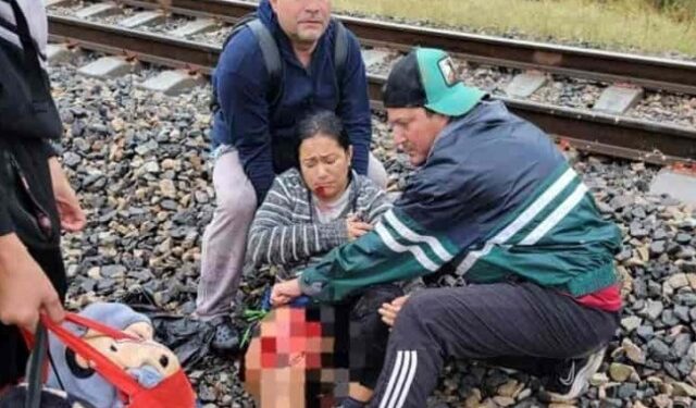Terrible accidente en México: Migrante venezolana casi pierde la pierna al intentar abordar un tren