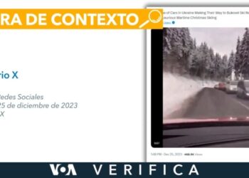 Video de fila de autos entrando a resort en Ucrania está fuera de contexto