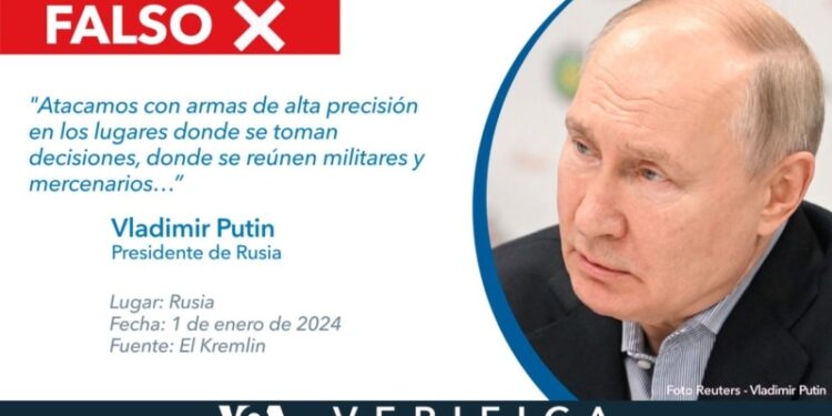 El presidente Vladimir Putin niega los ataques a civiles de Rusia en Ucrania