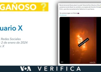 Es engañoso que Rusia atacó una sede de Tesla en Kiev, Ucrania