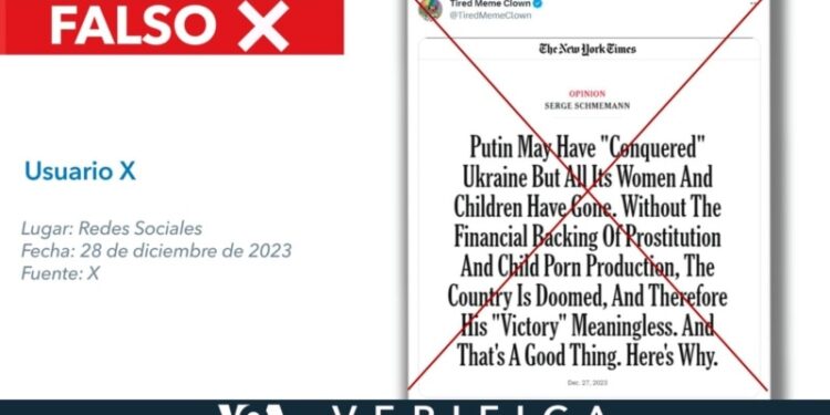 El New York Times no publicó esta columna de opinión sobre la “conquista de Ucrania”