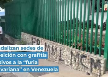 Vandalizan sedes de oposición con grafitis alusivos a la “furia bolivariana” en Venezuela