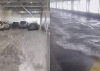 El aterrador VIDEO de cómo el mar iba metiéndose en un ferry en Washington