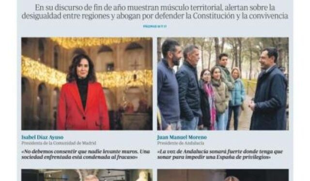 Portadas de la prensa internacional de este lunes 1 de enero de 2024