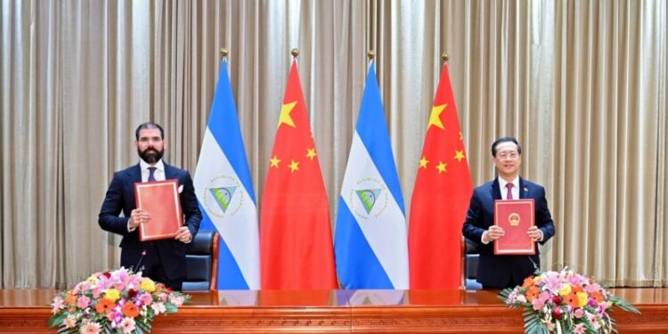 Pacto comercial entre China y Nicaragua entra en vigor