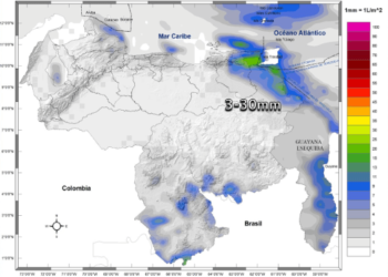 Inameh prevé lluvias y lloviznas en algunas áreas de Venezuela este #16Ene