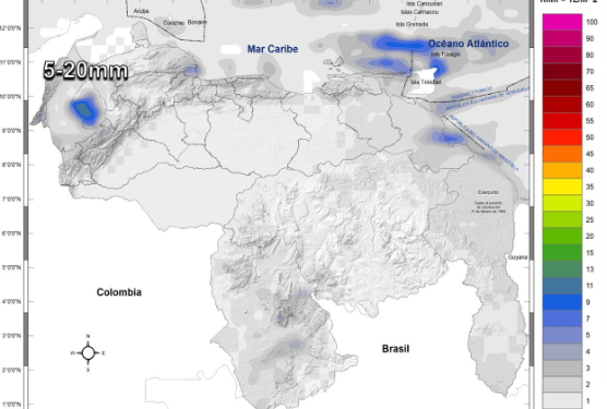 Inameh prevé bajas probabilidades de lluvia en Venezuela este #5Ene