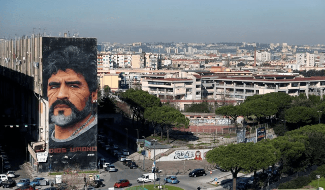 Destruyeron el mural más grande de Maradona en Nápoles
