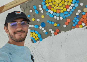 EN IMÁGENES: el muralista venezolano Oscar Olivares llevó su arte ecológico a Aruba