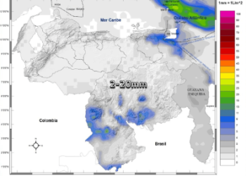Inameh prevé nubosidad en gran parte de Venezuela este #19Ene