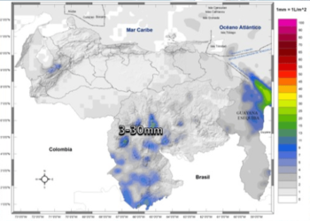 Inameh prevé poca nubosidad y baja probabilidades de lluvias en gran parte de Venezuela este #30Ene