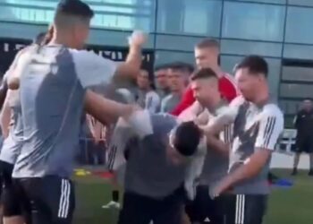 VIDEO: el gracioso cruce entre Suárez y Messi durante entrenamiento del Inter Miami