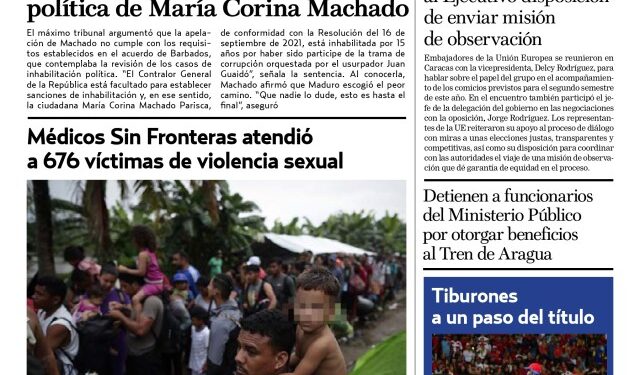 Portadas de este sábado 27 de enero de 2024