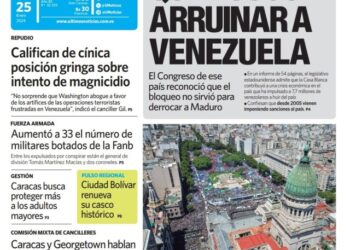 Portadas de este jueves 25 de eneros de 2024