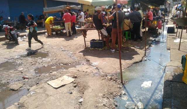 En mercado de Puerto La Cruz trabajan entre olores nauseabundos mientras esperan mejoras prometidas por la alcaldía