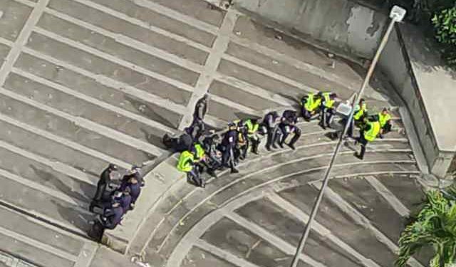 PNB madrugaron en La Panteón para esperar protesta de los maestros y pensionados este #15Ene (FOTOS)