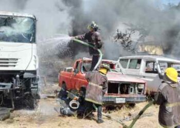¡Con cisternas prestadas! Bomberos sofocaron incendio en Guárico