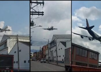 El barrio de Bogotá donde los aviones pasan muy cerca de los techos de las casas (VIDEO)