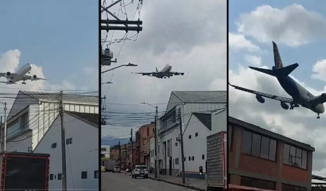 El barrio de Bogotá donde los aviones pasan muy cerca de los techos de las casas (VIDEO)