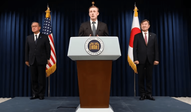 EEUU, Japón y Corea del Sur expresaron su rechazo al programa nuclear de Kim Jong-un y su alianza con Rusia