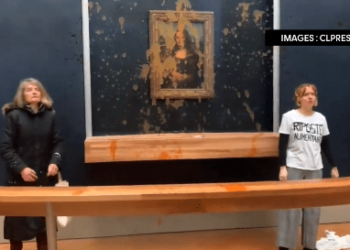 Dos activistas climáticas arrojan sopa sobre la protección de cristal de “La Gioconda” (VIDEO)