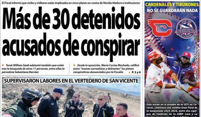 Portadas de este martes 23 de enero de 2024
