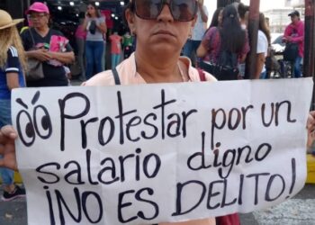 Docentes de Barinas protestaron por salarios y la libertad del sindicalista Víctor Venegas