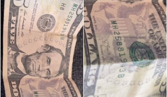 Extremadamente valioso: el curioso detalle en un billete de cinco dólares que multiplica mil veces su valor