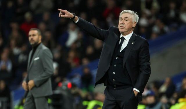 Ancelotti revoluciona su equipo con siete cambios y Lunin en portería
