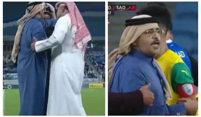 Increíble: jeque invedió la cancha y le protestó un penal al árbitro (Video Viral)