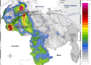 Inameh prevé nubosidad y lluvias en varios estados de Venezuela este #5Feb