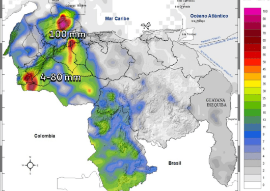 Inameh prevé nubosidad y lluvias en varios estados de Venezuela este #5Feb