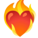 Qué significa el emoji de corazón con llamas y a quiénes se puede enviar
