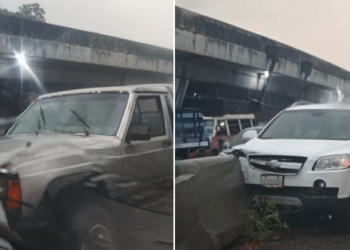 Se registró choque múltiple en la autopista Francisco Fajardo a la altura de Caricuao este #7Feb