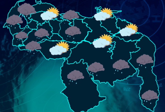 Inameh prevé nubosidad en varios estados de Venezuela este #7Feb
