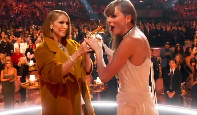 La verdad detrás del desaire de Taylor Swift a Celine Dion en el escenario de los Grammy