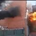 Impresionante VIDEO: momento en que cede parte del galpón durante incendio en La Yaguara