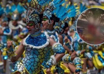 Polémica en carnavales de Barranquilla: mujer desfiló totalmente desnuda en una carroza 