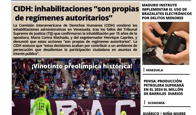 Portadas de este viernes 2 de febrero de 2024