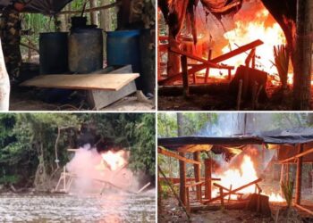 Fanb destruyó balsas y campamentos de la minería ilegal en Amazonas
