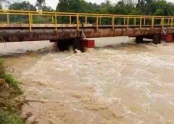 Crecida del río Onia derivó al cierre del puente que comunica Mérida con Táchira
