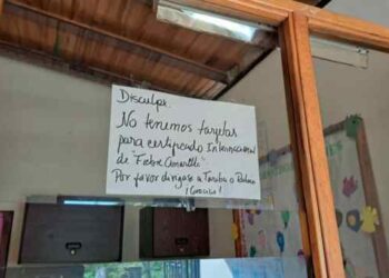 Hospital Central de San Cristóbal, sin material para emitir la tarjeta internacional de vacunación