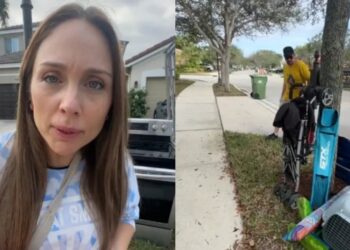 VIRAL: Recorrió las calles de un barrio de Florida y lo que encontró en la basura la dejó impactada (VIDEO)