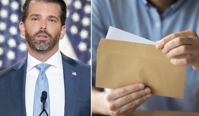 El hijo mayor de Trump recibe una carta con un polvo blanco