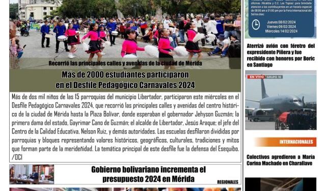 Portadas de este jueves 8 de febrero de 2024