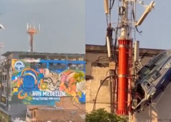 EN VIDEO: El momento exacto en que helicóptero se desploma contra un edificio en Medellín