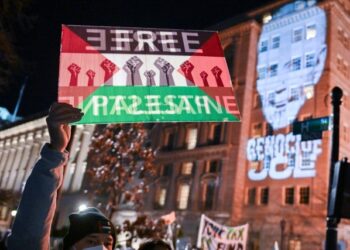 Protesta en favor de Gaza bloqueó la principal vía de acceso de Joe Biden al Capitolio