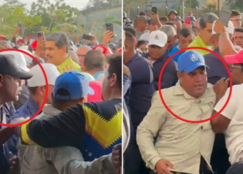 VIDEO: escoltas sudaron la gota gorda para que Maduro y “Cilita” pudieran llegar a pie a un mitin en Coro